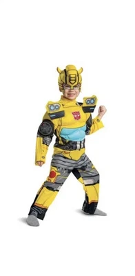 Nuevo Disfraz de Halloween Transformers Bumblebee Niño Músculo Talla 2T Foto 1 de 3