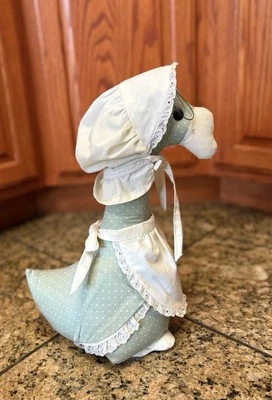 Usado De Colección Hecho a Mano Adorable Gris y Blanco Madre Ganso Felpa Tope de Puerta Pesado Foto 1 de 4