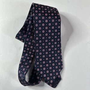 Luigi Borrelli Tie in Blue with White Pink EUC - Picture 1 of 4