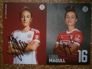 Frauenfußball - Bildautogramme - Lina Magull + Carolin Simon - FC Bayern München - Bild 1 von 1