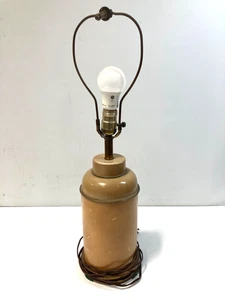Vintage Toll English Tea Canister Table Lamp - Picture 1 of 6