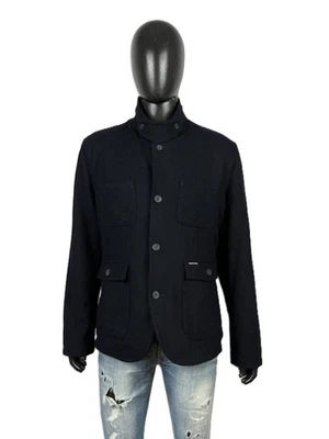 Pepe Jeans Cappotto in Lana Blu Giacca Uomo Taglia XL - Immagine 1 di 4