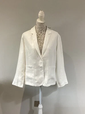 Seasalt Cornwall Blinker Linen Blazer. Chalk. Size 18. BNWT. RRP £89.95 - Image 1 of 4