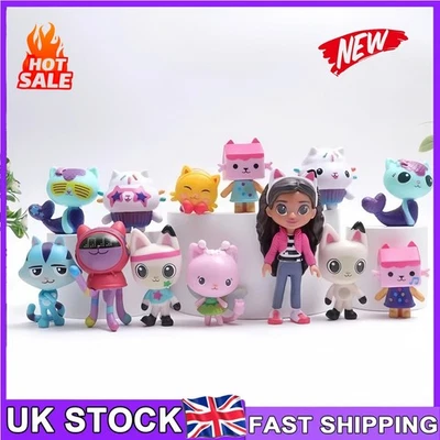13Pcs/Set Gabby's Dollhouse Figure Model Toys Dolls Cake Topper Decor Kids Gift~