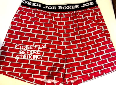 VINTAGE Joe Boxer Close Fly Before Striking Boxers Size XL Christmas Naughty - Image 1 of 3