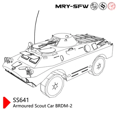 SSMODEL SS48641 1/48 Military Model Kit USSR Armoured Scout Car BRDM-2 - Image 1 of 4