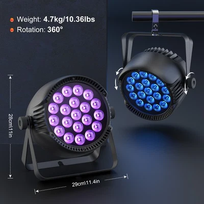 Professional 300W RGBW Par Light IP65 Waterproof DMX512 Sound Active Stage Light - Image 1 of 4