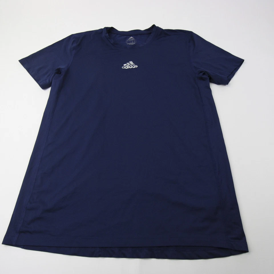 Blusa de compressão Adidas Techfit masculina azul marinho usada - Imagem 1 de 1