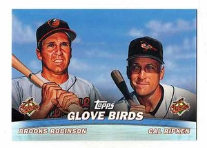 2001 Topps BB Combos #03 Glove Birds Cal Ripken Brooks Robinson Baltimore Oriole - Picture 1 of 1