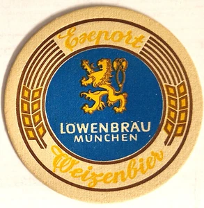 MÜNCHEN BAYERN LÖWENBRÄU BIER 1 BIERDECKEL ca. 50-60 JAHRE ALT - Picture 1 of 2