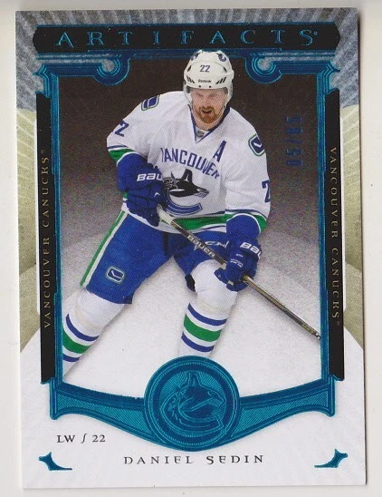 15-16 Artifacts Daniel Sedin /85 Sapphire Blue Vancouver Canucks 2015 - Image 1 of 1