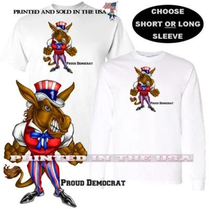 T-Shirt Proud Democrat Donkey Demokratische Partei Logo Grafik Kunst S-5X - Bild 1 von 4