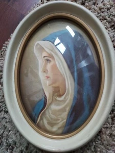 Vintage Peter Watson Studio Framed Mary Mother of Christ Detroit Michigan - Picture 1 of 4