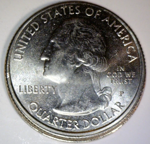 2020 ERROR OFF CENTER Broad Struck Virgin Islands Quarter Partial Collar BU Coin Cover