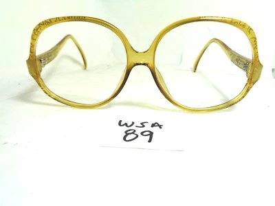 Vtg 1980s VIENNA LINE 3069-20 Sun Eyeglass Frame Oversize Round Honey (WSA-89) - Image 1 of 4