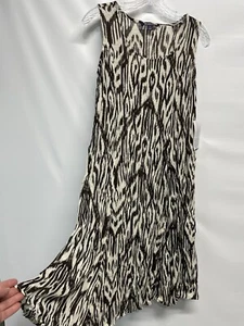Roamans BoHo Casual Spring Summer Tribal Print Crinkle Dress NEW Size 12 - Picture 1 of 12