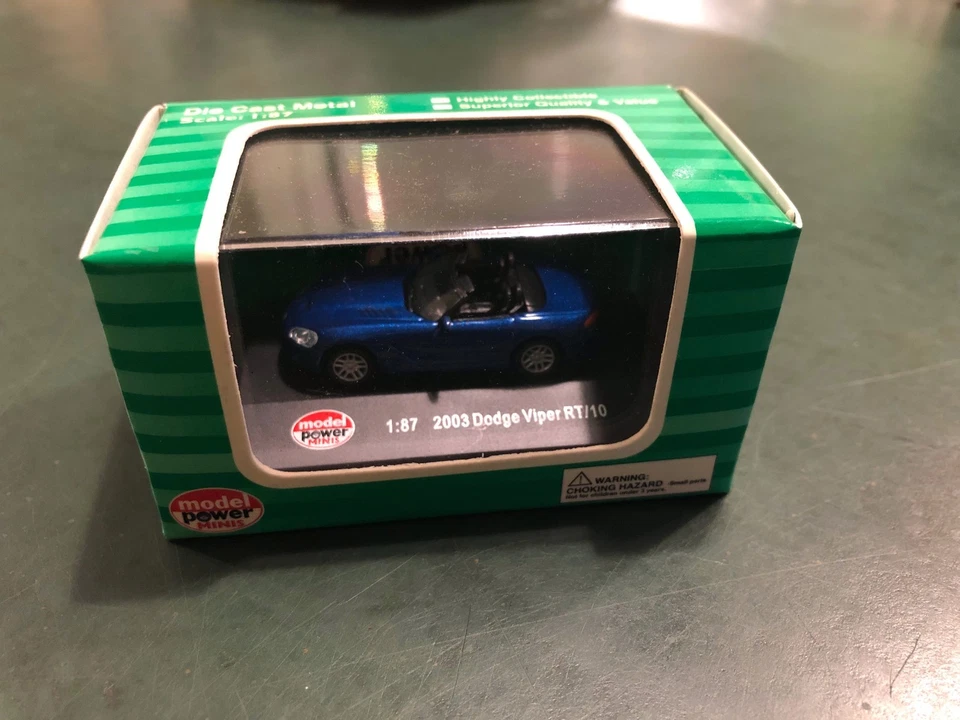 MODEL POWER MINIS 19280 2003 DODGE VIPER RT/10 BLUE - 1/87 - Immagine 1 di 1