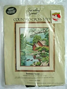 Something Special Summer Scene Counted Cross Stitch Kit NEW Barn Pond Ducks - Picture 1 of 4