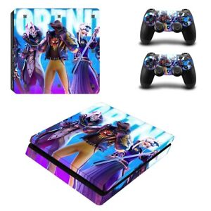 Purple Gaming PS4 SLIM Skin Sticker Decal Wrap for Playstation 4 console