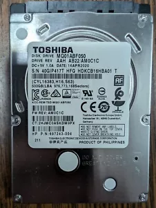 Toshiba (SATA) 2.5" MQ01ABF050 500GB Internal Hard Drive 5400RPM for Notebook - Picture 1 of 4