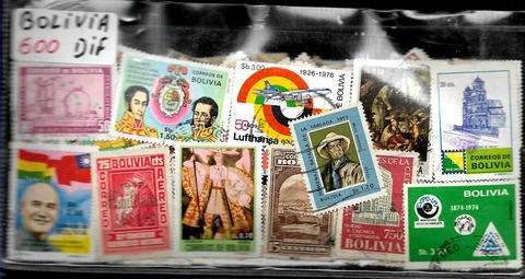 BOLIVIA 500 DIFFERENT STAMPS COLLECTION MNH/USED LOT SELECTED PACKET Cover