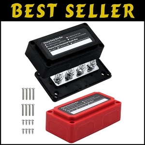 300A Waterproof Power Distribution Block with 4 M10 Terminal Studs - Heavy Duty - Picture 1 of 10