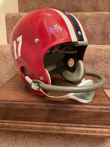 SMU Mustangs Suspension Football Helmet Authentic Reproduction Meredith Cover