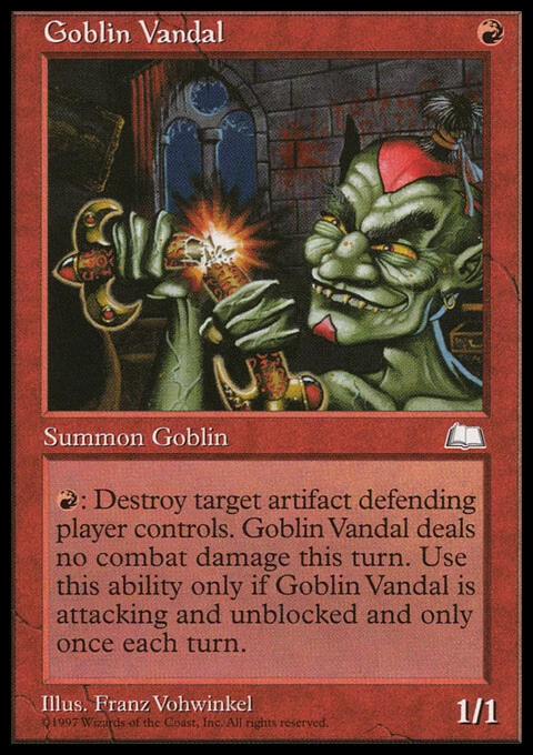 Magic the Gathering MTG Goblin Vandal (105) Weatherlight   LP - Image 1 of 1