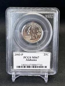 2003 P ALABAMA STATE QUARTER PCGS MS67 -Low Pop Very Rare- Scarce On eBay - Picture 1 of 2