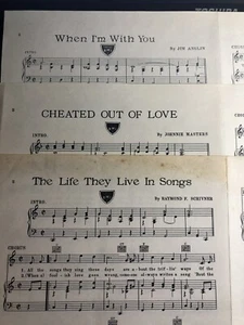 3 partituras Acuff/Rose 1953-57 KITTY WELLS - Imagen 1 de 1