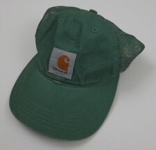 Vintage Carhartt Logo Patch Mesh Hat Green Vtg Y2k Work Workwear USA Utility 