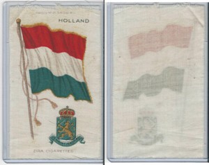 S35 American Tobacco Silk, Flags & Arms, 1910, Holland (3 X 5 in)