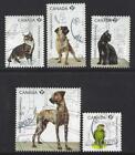 CANADA 2013 "ADOPT A PET" . SET OF 5 EX. BOOKLET PANE SELF ADHESIVE FINE USED