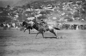 Santa Barbara ""Cate"" Schule Gymkhana Feld-Zimmerei CA 1920 Foto Negativ - Bild 1 von 1