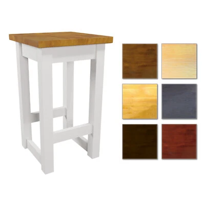 Hocker Massivholz Hocker Stuhl Buche Barhocker Küchenhocker aus Holz - Bild 1 von 3