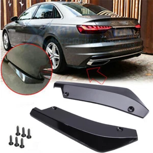 Rear Bumper Lip Diffuser Splitter Canard Spoiler For Audi A4 A3 A5 A6 - Picture 1 of 11
