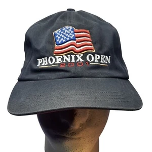 Gorra de golf PGA Tour Phoenix Open 2001 negra gorra ajustable con correa vintage - Imagen 1 de 11