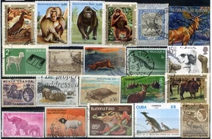 Thema Tiere - verschiedene Epochen und Länder - 89 Stück alle verschieden gebraucht (m2036) - Bild 1 von 4