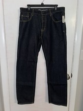 NWT Aeropostale Straight Dark Blue Jeans Denim Men's Size 34x32 Button Fly