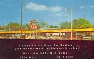 Jacksonville FL William Catlin & Söhne Gebrauchtwagenhändler Dexter Presse Postkarte - Bild 1 von 1