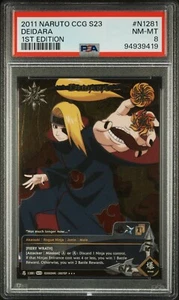 2011 NARUTO CCG SERIES 23: INVASION N1281 DEIDARA 1ST EDITION PSA 8 - Picture 1 of 2