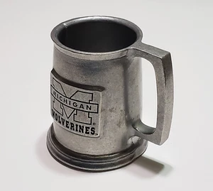 Pewter Metal Beer Mug Michigan Wolverines - Picture 1 of 7