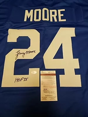🏈HOF🏈72🌟LENNY💥MOORE🌟 💥SIGNED💥COLTS💥CUSTOM💥JERSEY💥JSA💥COA & HOLOGRAM - Image 1 of 4