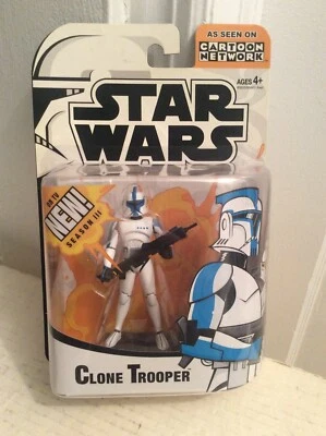 Figura de acción Star Wars Clone Wars Clone Trooper 3,75" con rifle bláster Foto 1 de 4