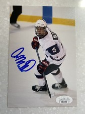 AUSTON MATTHEWS SIGNED 4x6 Photo. RARE! Team USA 2016 IIHF Jr World Championship