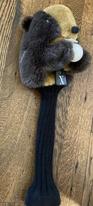 Gopher with Ball Golf Club Cover Head Driver Plush Groundhog Animal - Picture 1 of 10
