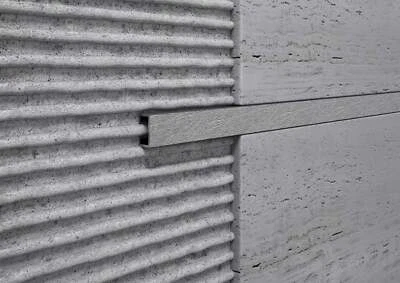 Profilo Listello ALLUMINIO decorato argento per piastrelle. Barra 2 M - Immagine 1 di 3