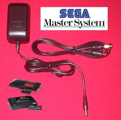 Adaptador de CA 9V + Cable AV de 6 pies + Adaptador de TV RF para Sega Master System I y II NUEVO Foto 1 de 3
