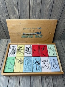 Pottery Barn Kids Adventure Blocks Wooden Toy Set With Box - Picture 1 of 15