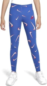 Nike NSW Girl's Favorites All-Over Print Leggings, Blue, DA1239, Size XL, NEW - Picture 1 of 2